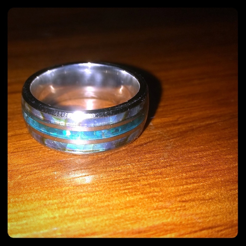 Men's Ring - Size 8 - Abalone Seashell